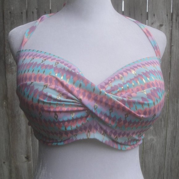 Shade & Shore Pastel Pink 36DDD Swim Top Sim Bra NEW with Tags - Picture 4 of 4